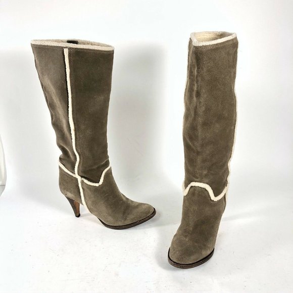 Banana Republic Shoes - Banana Republic Tall Leather Shearling Boots 8.5